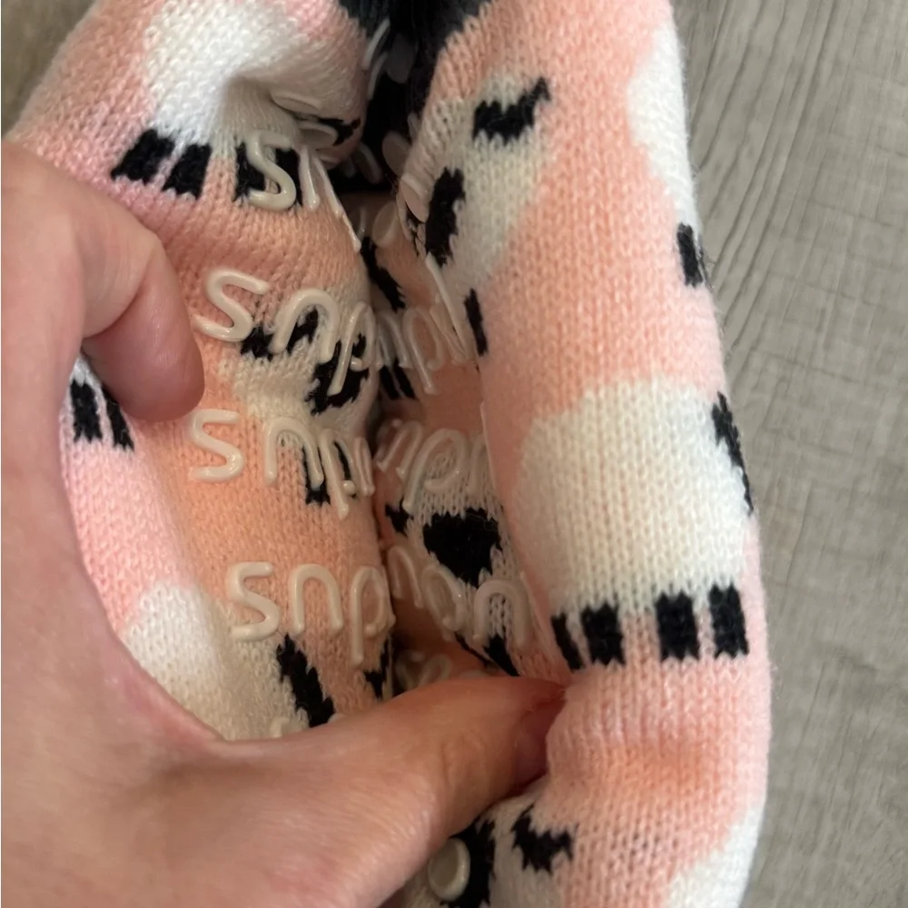 Pudus Cozy Pink Sheep Slipper Socks